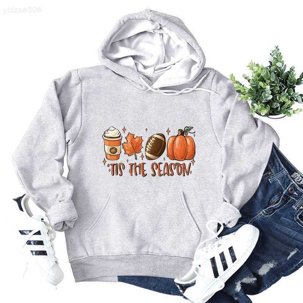 

autumn/winter new tis the season printed casual hoodied3b2, Black