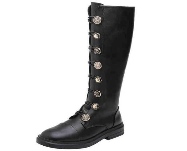 

boots b8299 heavy industry design personalized fashion elastic thin martin knee high 3233 small4022062, Black