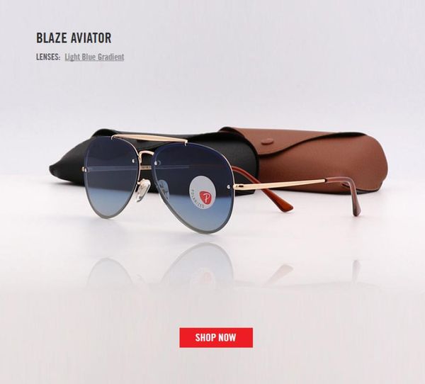 

2018 new blaze mirror rivets sunglasses men women brand design quality polarized metal sun glasses traveller oculos de sol homem 38875934, White;black