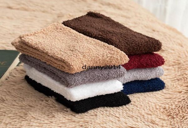 

men winter warm socks fuzzy fleece sock man ankle sox outdoor sports snow socks stocking soft terry floor sock whole1547040, Black