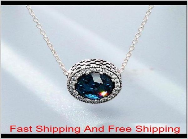 

crystal pendant necklace multicolor stone fits 45cm with 8cm chain women female birthday chirstmas gift2831641, Silver