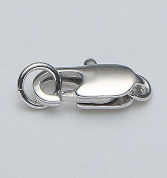 

lobster claw clasps with ring real jewelry part 925 sterling silver clutch for necklace 8mm 10mm 12mm 14mm 10pcslot drop 6948831