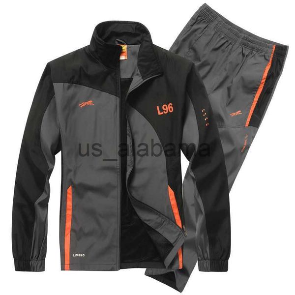 

men's tracksuits men's set new spring autumn men sportswear 2 piece set sporting suit jacket+pant sweatsuit male fashion clothing, Gray