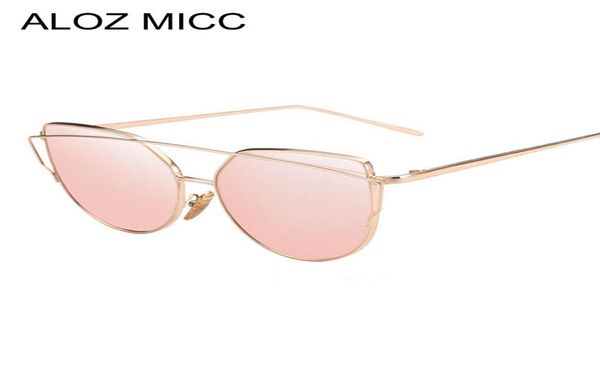 

aloz micc fashion women sunglasses brand designer metal frame flat sun glasses vintage mirror shades a0166297485, White;black
