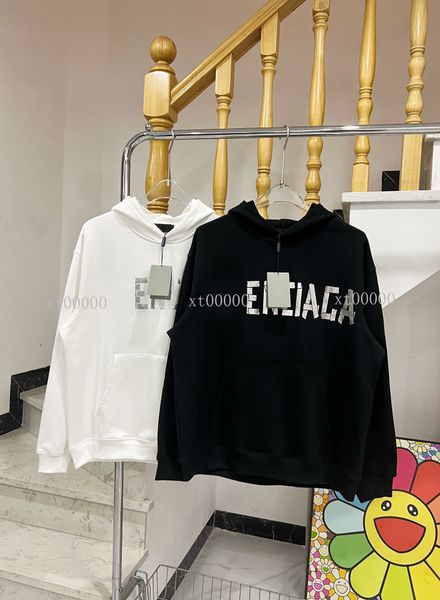 

23ss designer plus size jackets fashion patag sweatshirts women polo jacket men's fleece hooded students oversized hoodies sweatshirt 0, Black;brown