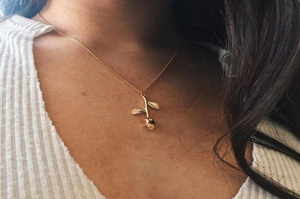 

romantic rose necklaces for womens statement necklaces goldsilverrose gold plated2999298, Silver