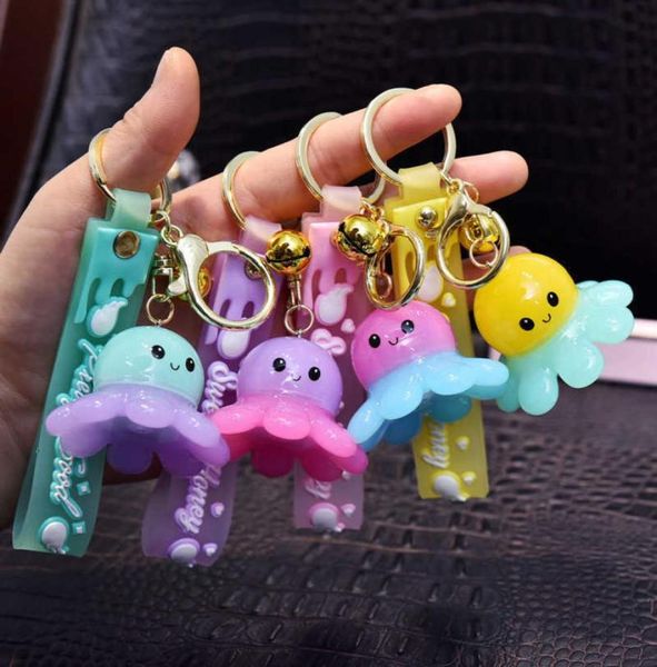 

creative acrylic illuminated ocs keychain cute net red car key ring small gift bag pendant g10195351109, Silver