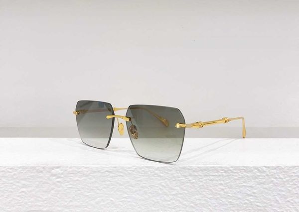 

fashion designer cool sunglasses red leaf crystal glasses frameless cut edge style eye care stone can be made of natural crystalss30q, Silver