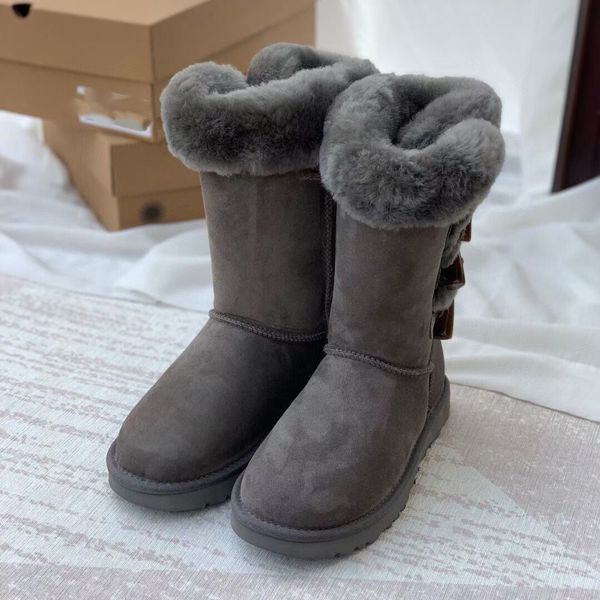 

designer ugglies skis boots fashion women's ankle boots leather booties wool snow boots winter outdoors n5