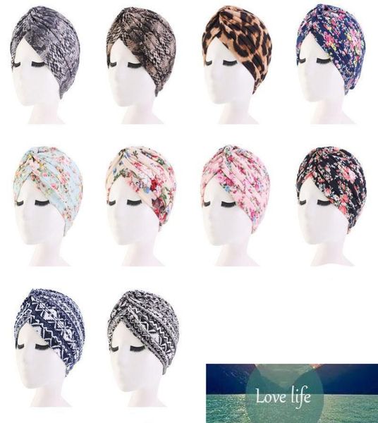 

fashion women floral print cotton turban hat bandana scarf cancer chemo beanies headwrap caps sleep cap accessories factory 5791989, Blue;gray