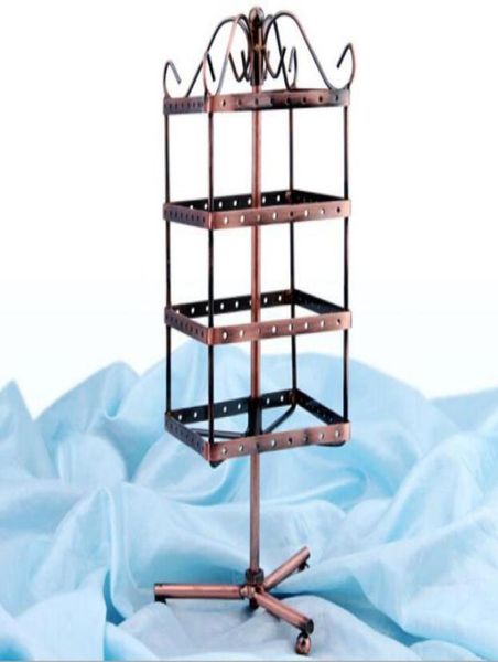 

bronze color rotbting metal earrings display stand holder rack for jewelry gift earring 1pcslot ds034292447, Black