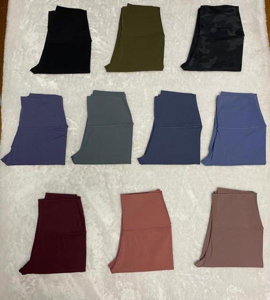 

lycra fabric yoga pants women solid color high waist sports gym wear leggings elastic fitness lady outdoor trousers8358204