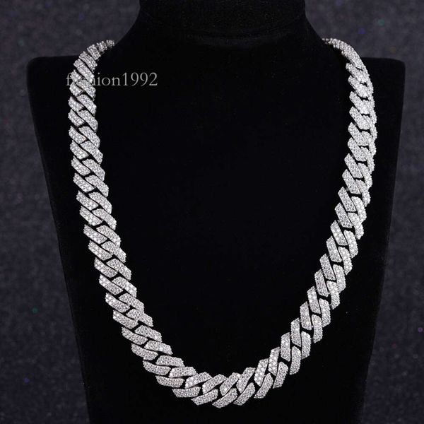 

S Sterling Sier Moissanite Cuban Link Chain Bracelet Cuban Necklace On Sale