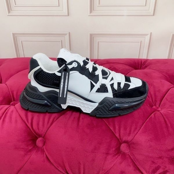 

designer men's comfortable sports shoes training shoes multi color retro casual shoes leather fashion women's sports shoes size 35, Black