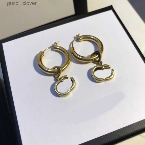 

fashion gold alphabet pendants charm earring ladies luxury designer earrings ladies party gift jewelry, Golden;silver