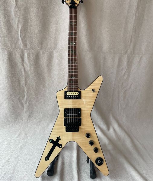 

factory custom 6strings electric guitar flame maple veneer one