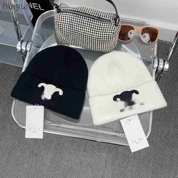 

luxury designer knitted hat beanie cap designer women rabbit hair hats official website synchronized for men and woman thickened for warmth, Blue;gray