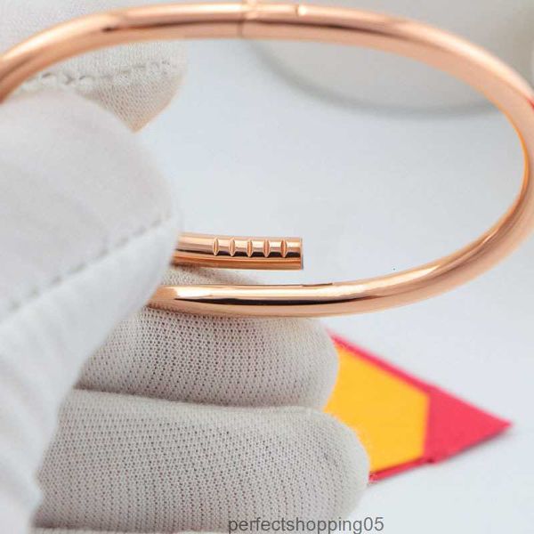 

european classic nail bracelet emma raducanu tennis fashion couple cuff love 3 color steel jewelry gold ankle bracelet, Black