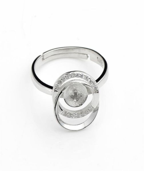 

hopearl jewelry pearl ring settings 925 sterling silver blanks diy pearls rings base 3 pieces4295781, Slivery;crystal