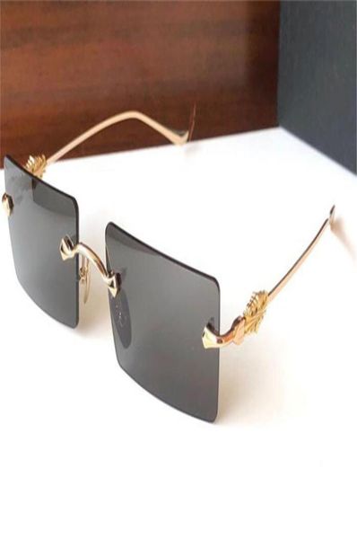 

vintage fashion design sunglasses heiiz beei square frameless frame trendy style summer outdoor uv400 protective glasses quali1825210, White;black