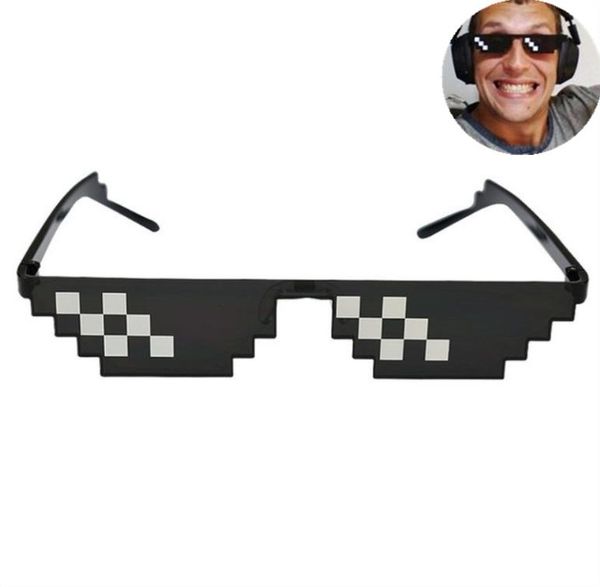 

sunglasses pixelated men women brand party eyeglasses mosaic uv400 vintage eyewear gift toy glasses1674107, White;black