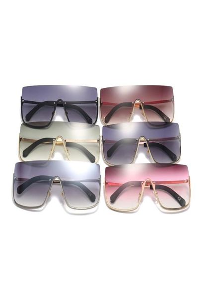 

sunglasses one large rimless 2021 women men silver mirror shades fashion brand sun glasses female fml9758678, White;black