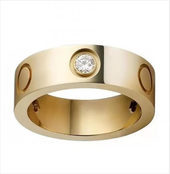 

love rings designer ring 4mm 6mm 316l stainless steel gold silver diamond band ring for women and man finger couple jewelry weddin7160822