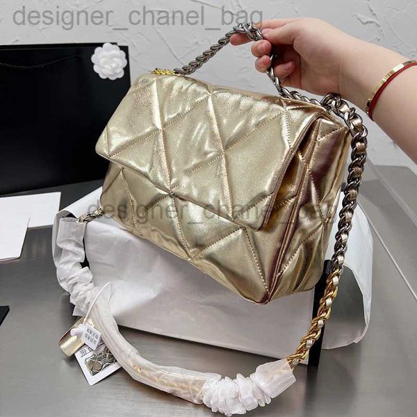 

shoulder bags 30cm designer puff crossbody large capacity 19bag lambskin diamond lattice soft bag woc chain flap goatskin leather hasp chann