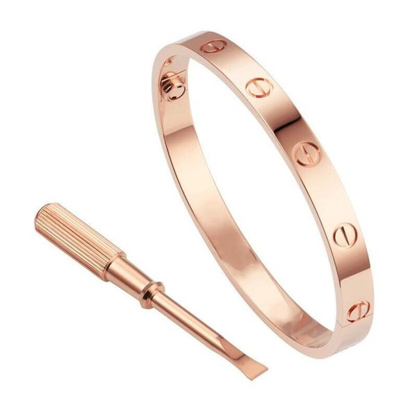 

2021 love screw bracelet 50 mens bracelets designer bangle luxury jewelry women titanium steel alloy goldplated craft gold silve5771390, Black