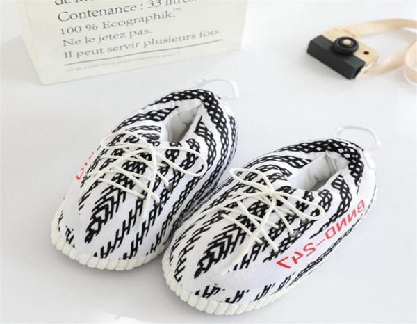 

winter warm slippers women home slippers ladies fashion slide striped plaid house flat shoes female big 3543 one size1424214, Black