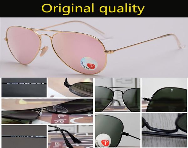 

polarized glass lens women men sunglasses men women uv400 aviation classic mirror male vintage man sun glasses4491581, White;black
