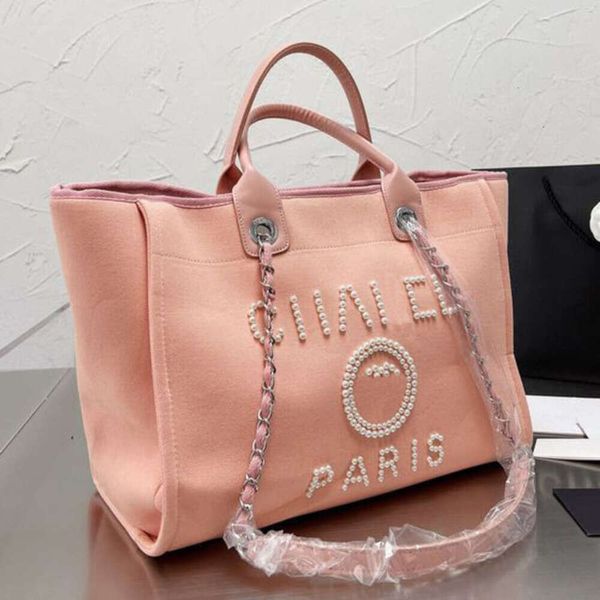 

classics women's luxury handbags evening bags brand ch designers women beach bag canvas embroidered large female shopping handbag pearl