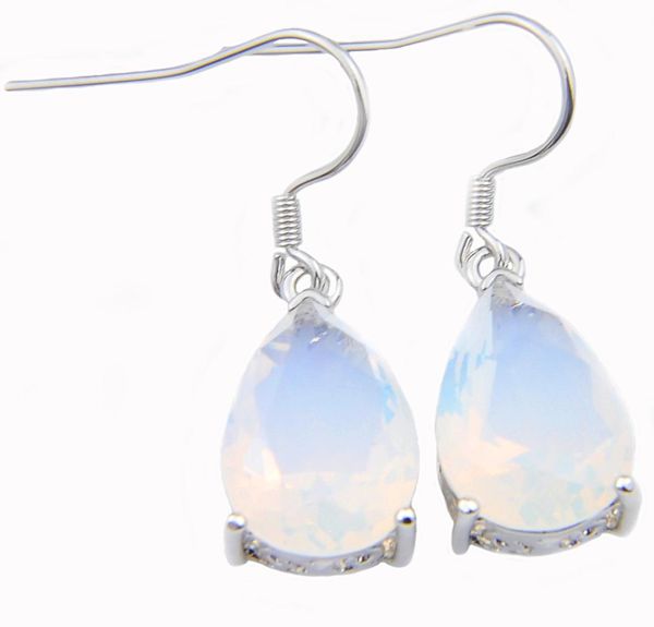 

luckyshine friend family gift natural moonstone whiteteardrop shaped 925 sterling silver wedding dangle hook earrings for women7439827
