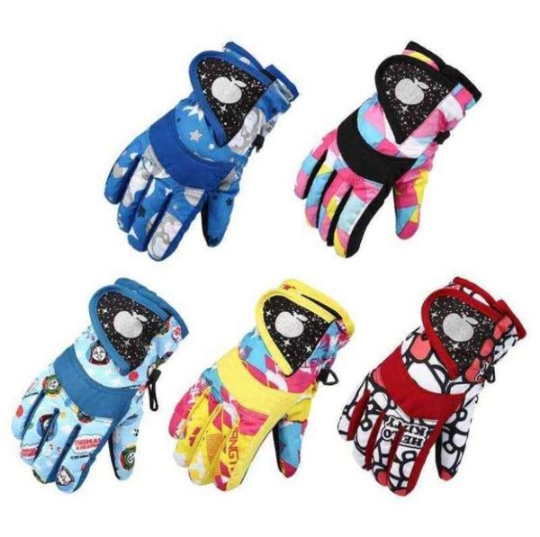 

winter warm snowboarding ski gloves children kids snow mittens waterproof skiing breathable air ml25059022604190, Black