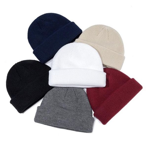 

solid beanies for men women winter hat accessories ladies short watch skullies warm knitted beenie hat skullcap ice caps christmas3922135, Blue;gray