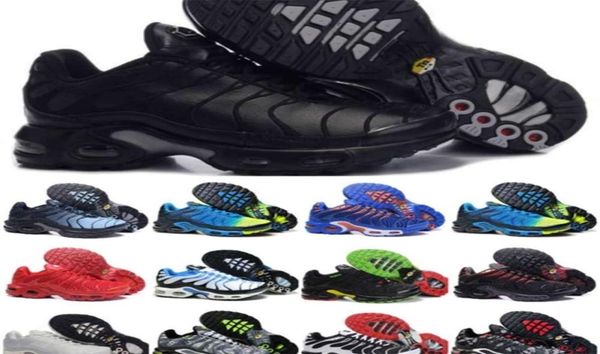 

classic air plus mens tn running sports shoes tns requin chaussures blue white black triple og man breathable mesh jogging trainer7216324