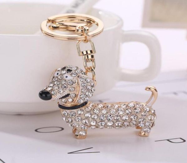 

fashion dog dachshund keychain bag charm pendant keys holder keyring jewelry for women girl gift keychain jewelry new6603166, Silver