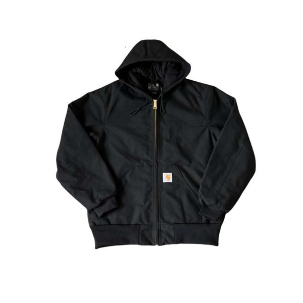 

men's designer fashion carharts new high-quality heavy canvas hooded jacket j 140 tooling coat for men and women in spring and autumn, Black;brown