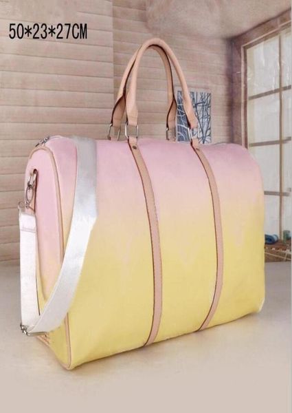 

50cm women men bags fashion duffle bag leather luggage handbags large capacity sport4676935