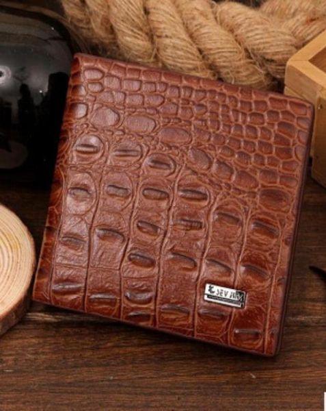 

2016 new crocodile pattern men039s business casual short wallet wallet74253149420394, Red;black