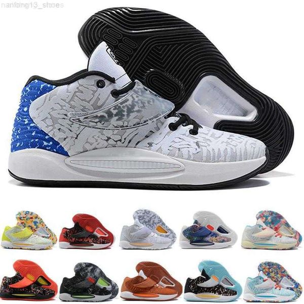 

kd elites durant 14 14s mens basketball shoes elite grey pink multi-color fluorescent green kd14 xvi trainers zooms sport sneakers339p