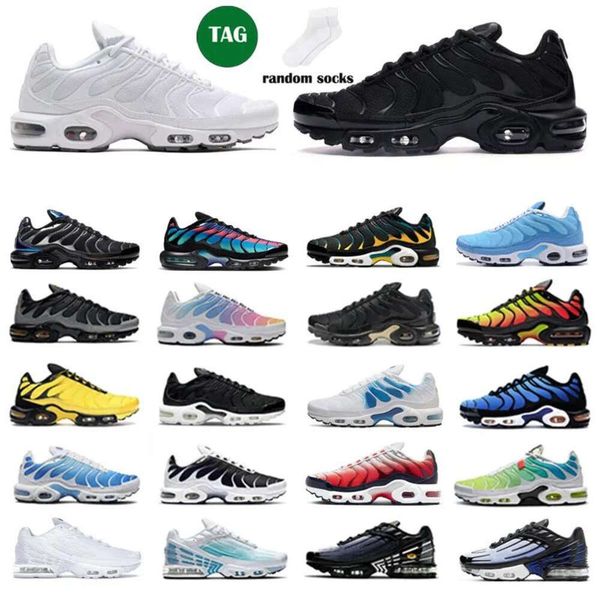 

3 tn plus running shoes women triple white black red laser blue furry oreo plus tennis breathable mens trainers outdoor sports designer snea