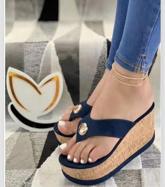 

sandals summer women solid color platform peep toe beach ladies slip on wedges straps sandalias de mujer1780859, Black