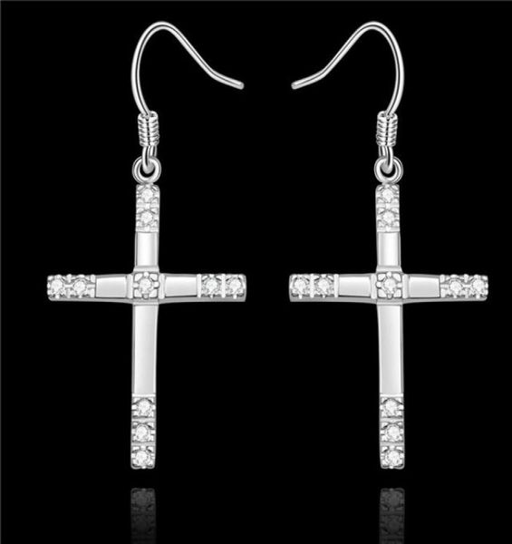 

925 sterling silver dangle earrings with zircon fashion jewelry pretty cute christmas gift 265232