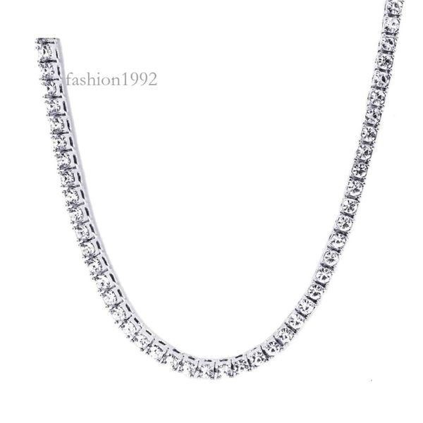 

Tianyu Jewelry Hip Hop 14K Gold Plated Sterling Sier Mens Diamond Necklace Iced Out Tennis Chain