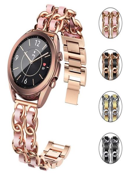 

20mm 22mm bands for samsung galaxy watch 3 strap 45mm 41mm active 2 galaxy watch 4 classic 46mm 44mm 42mm 40mm wrist bracelet h0914426347, Silver