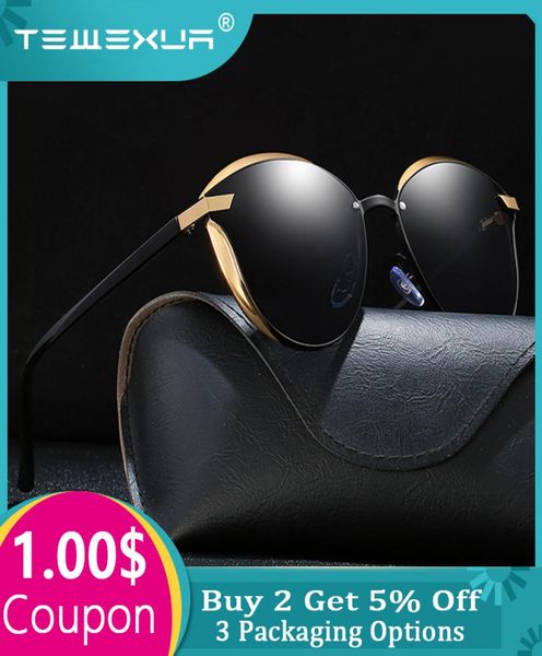 

sunglasses tewexua luxury women fashion round ladies vintage retro brand designer oversized female sun glasses oculos gafas5124956, White;black
