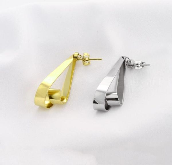 

retro minimalist square hoop irregular stud earrings exaggerated cold wind fashion earring for women opening accessories2955310, Golden;silver
