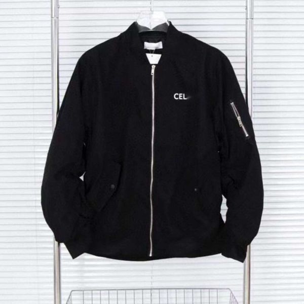 

fashion pilot jacket men women baseball jackets ce designer coat casual sweatshirt zipper windbreaker men's varsity jacket, Black;brown