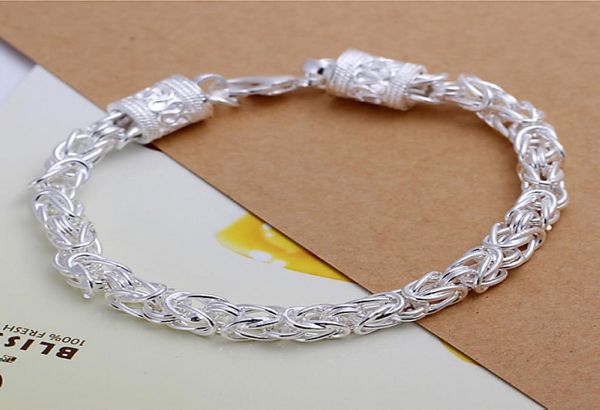 

gift 925 silver new leader bracelet men dfmch096brand new fashion 925 sterling silver plated chain link bracelets2732191, Black